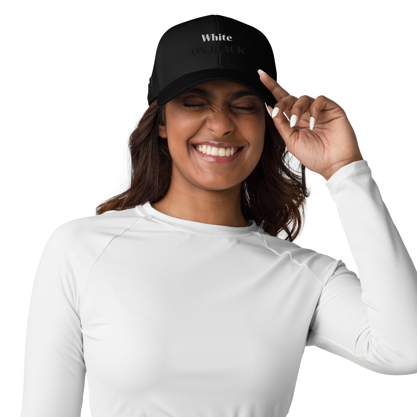 The White On Black Adidas Hat