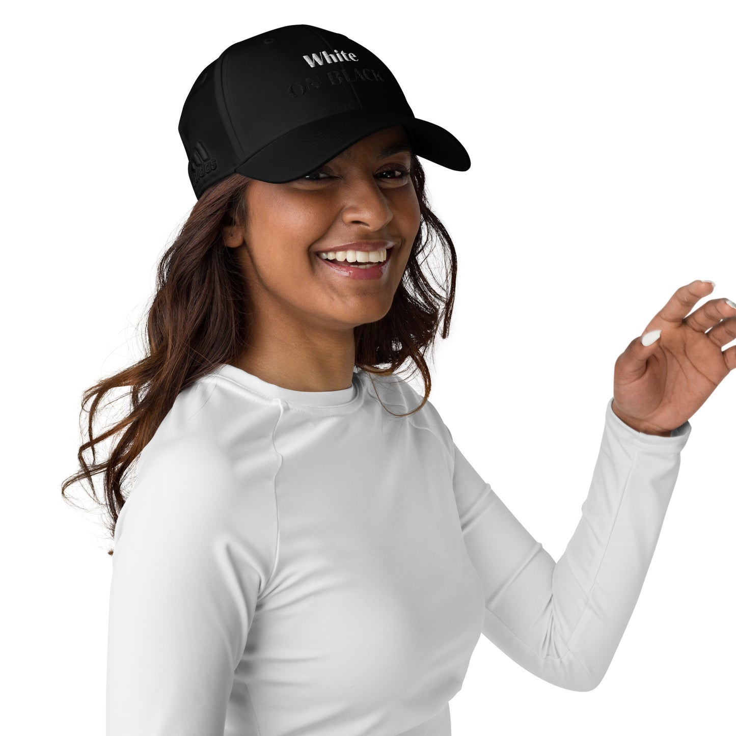 The White On Black Adidas Hat