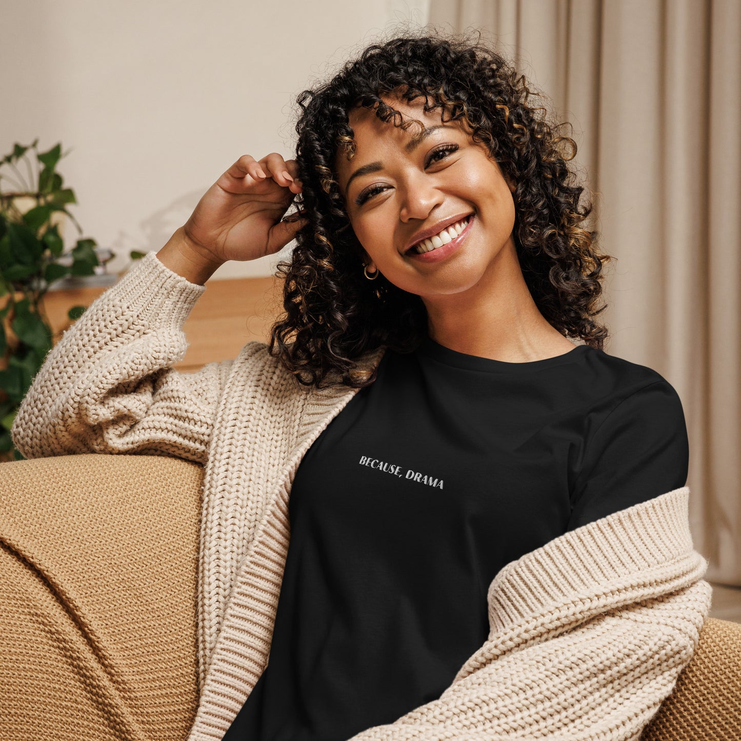 Because, Drama Embroidered Tee