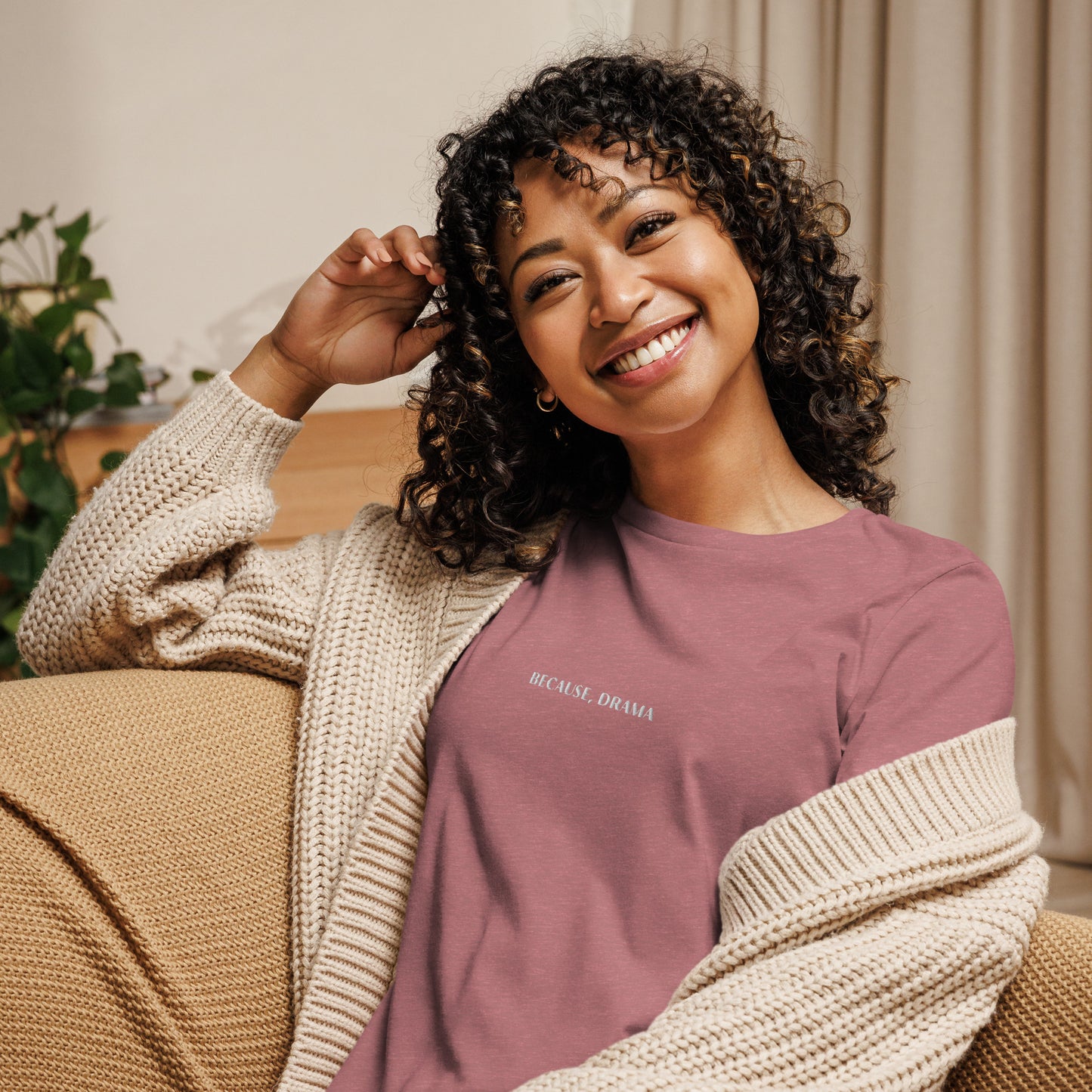 Because, Drama Embroidered Tee