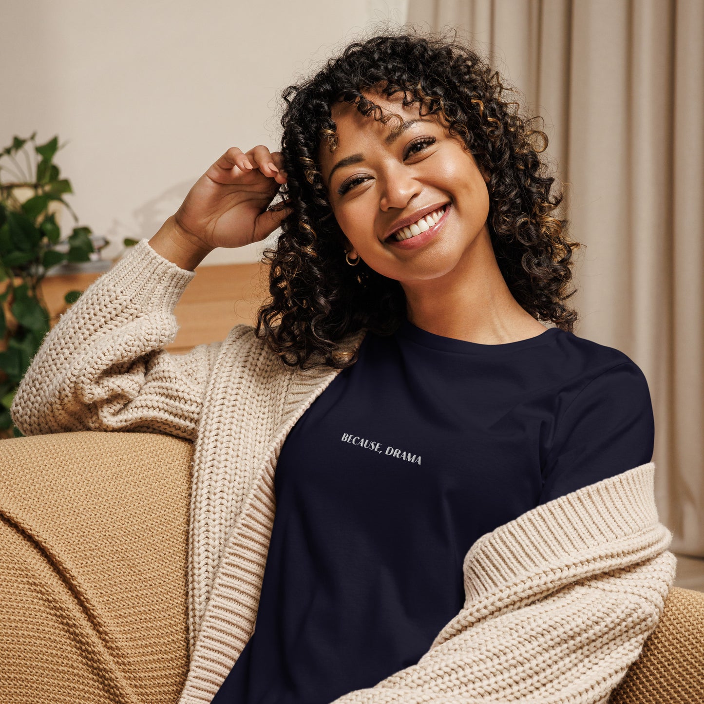Because, Drama Embroidered Tee